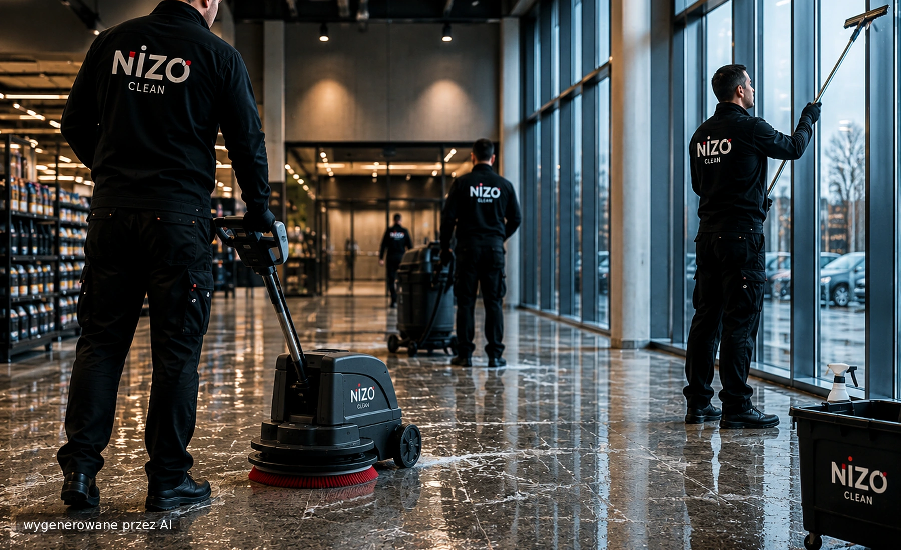Profesjonalne sprzątanie obiektu komercyjnego